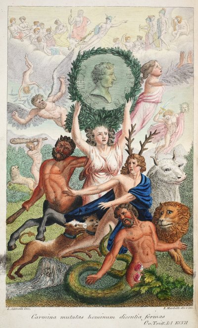 Frontespizio, illustrazione dalle Metamorfosi di Ovidio, Firenze, 1832 da Luigi Ademollo